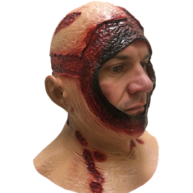 Bloody Hood Open face full head latex mask