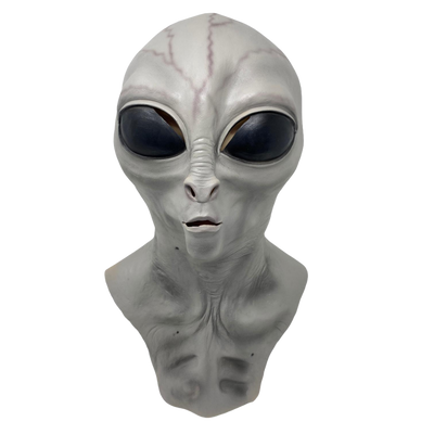 Grey Alien Latex FUll Head Mask. 