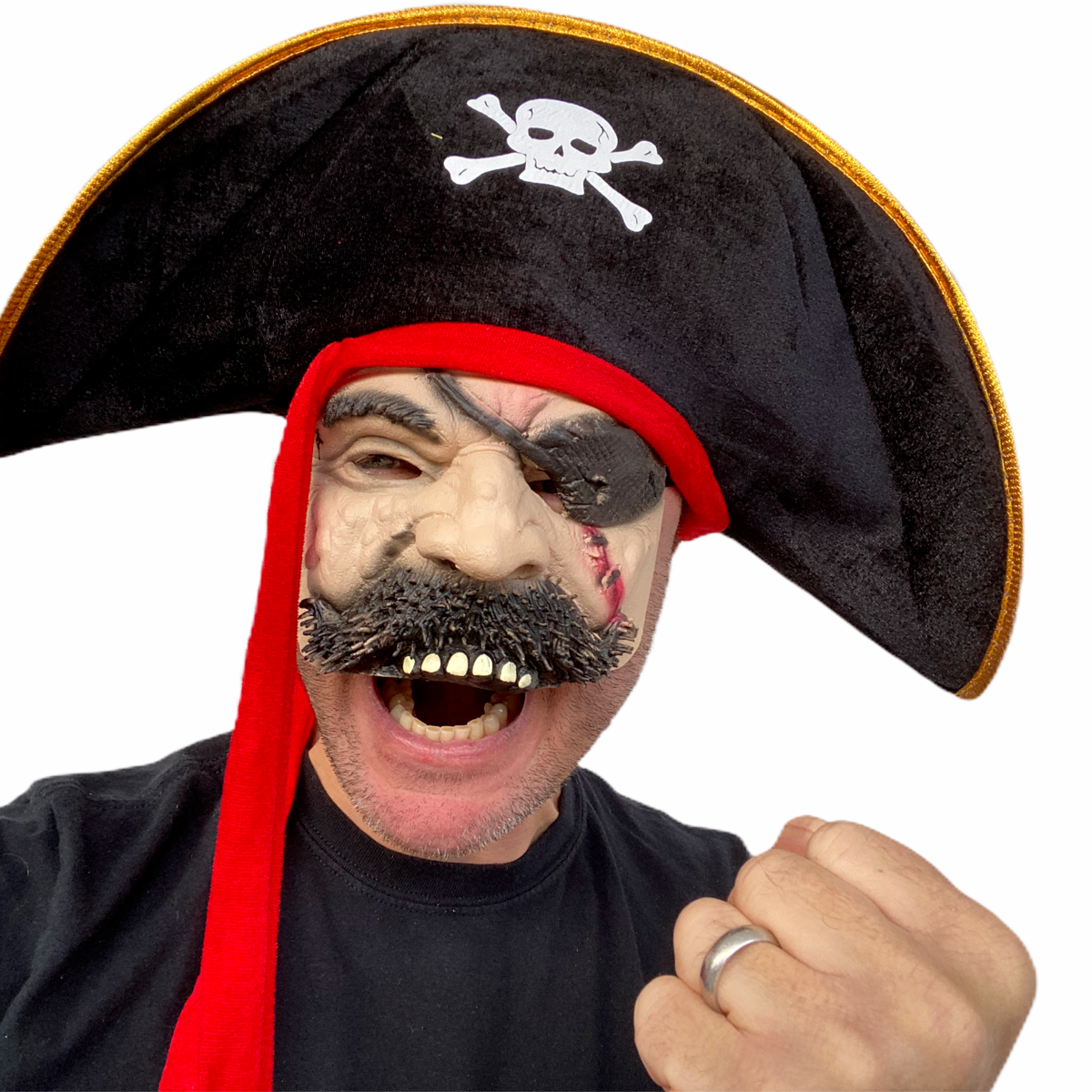 Demi-masque de pirate