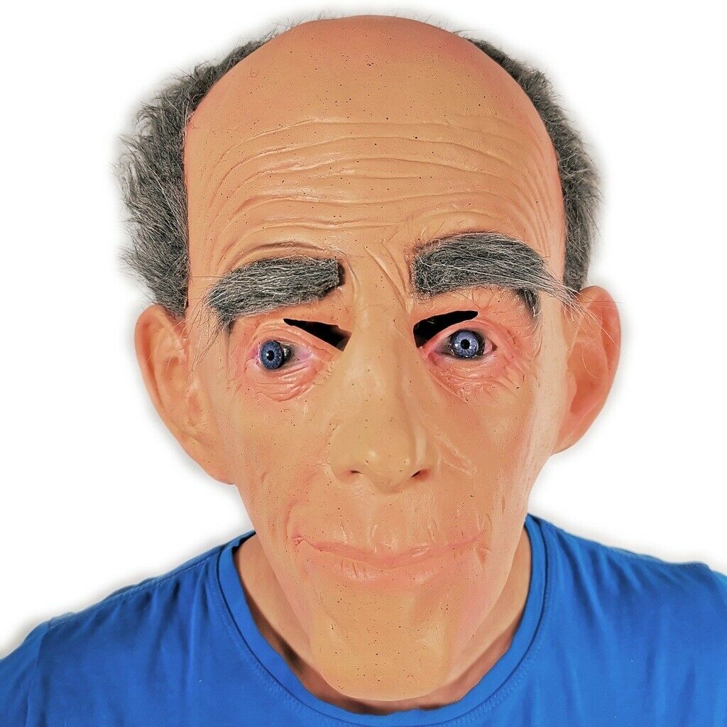 Masque de tête chauve de vieil homme 'Aussie John'