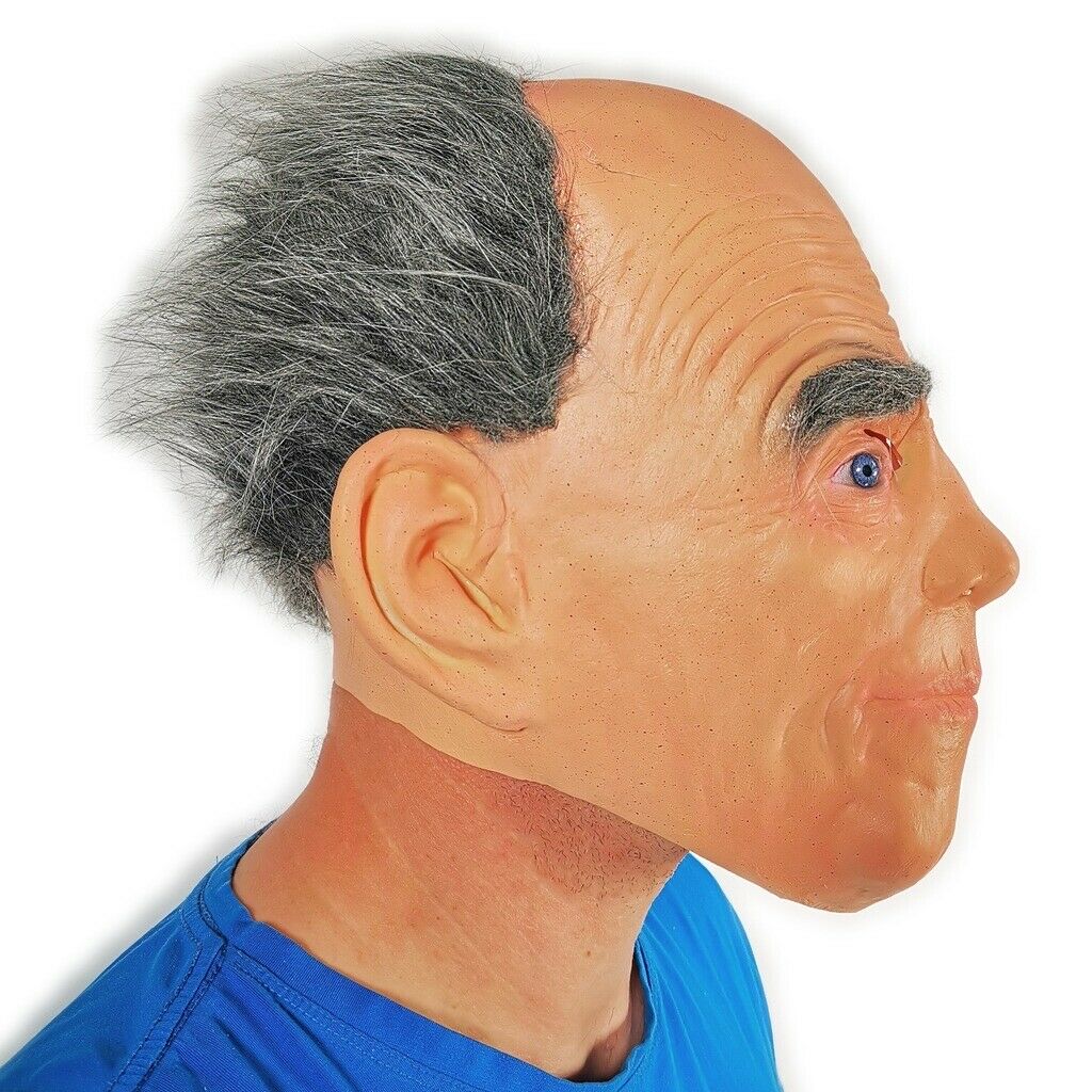 Masque de tête chauve de vieil homme 'Aussie John'