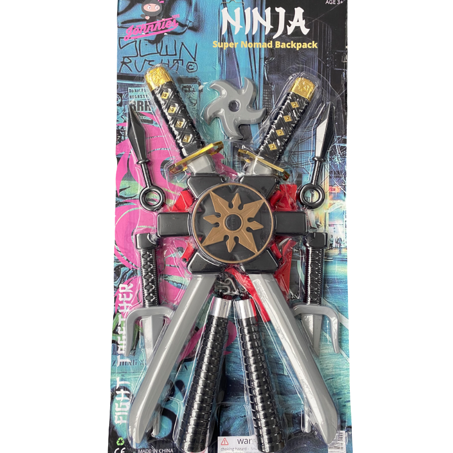 Kids Plastic Ninja Toy Set.