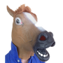 Brown Horse Latex Full Head Mask.