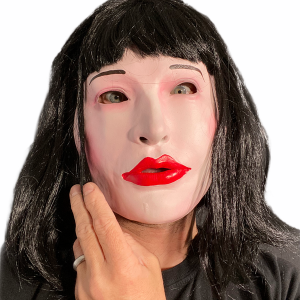 White Female 'DEMI' Lady Doll Mask