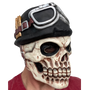 Skeleton Skull Soldier Latex Mask with Black Helmet.