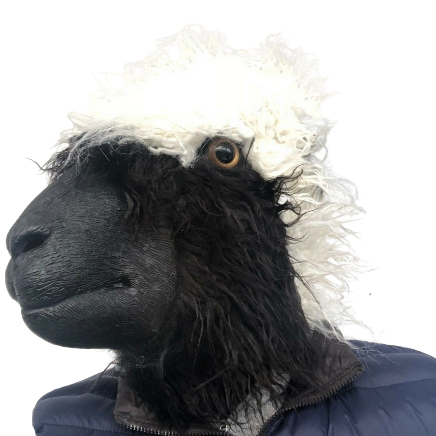 Latex Wooly Sheep Mask.