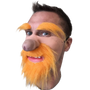 Half Face Ginger beard and brows latex mask.