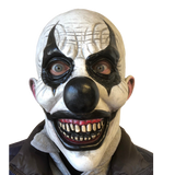 Black And White Killer Clown Latex Full head Mask.