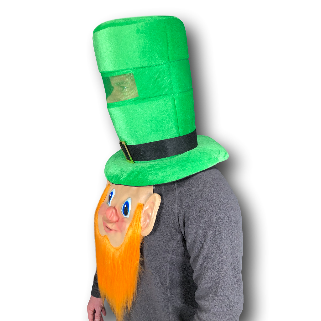 Leprechaun Open Mouth Mask with Hat. – Rubber Johnnies Fx