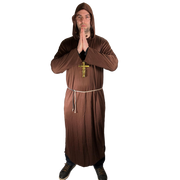 Monk Costume for Men with Gold Cross.