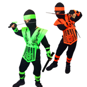 Neon green and Orange Ninja Costume. 2 Sizes.