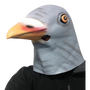Full head latex mask of pigeon.