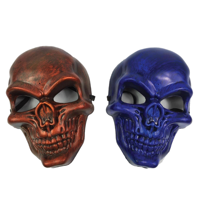 Red and Blue Plastic Kids Skull Masks