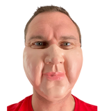Half Face Latex Mask With Puffy Cheeks.