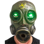 Purge Latex Gas mask with LED light up eyes.