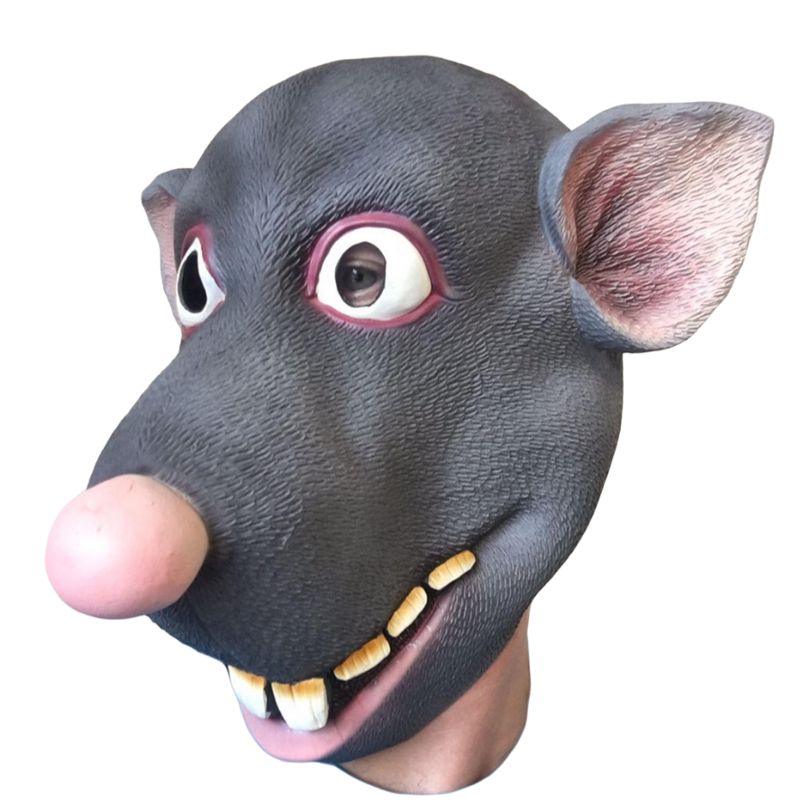 Full head Latex Mask Of Cartoon Rat.