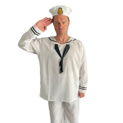 White Mens Sailor Costume. YMCA