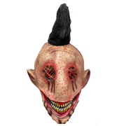 Horror Latex Mask With Mohawk. Stitched Eyes.