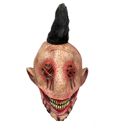Horror Latex Mask With Mohawk. Stitched Eyes.