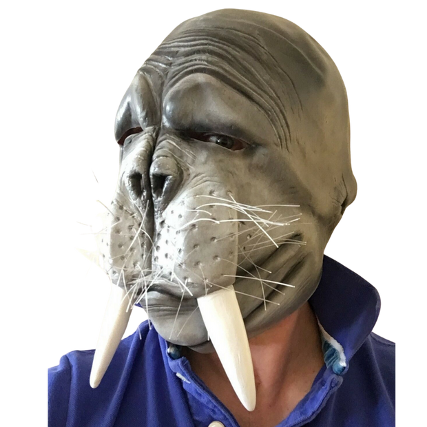 Latex Full Head Walrus Mask.