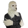 Furry White Latex Poodle Mask.